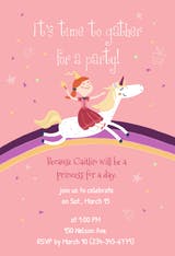 Unicorn - Birthday Invitation